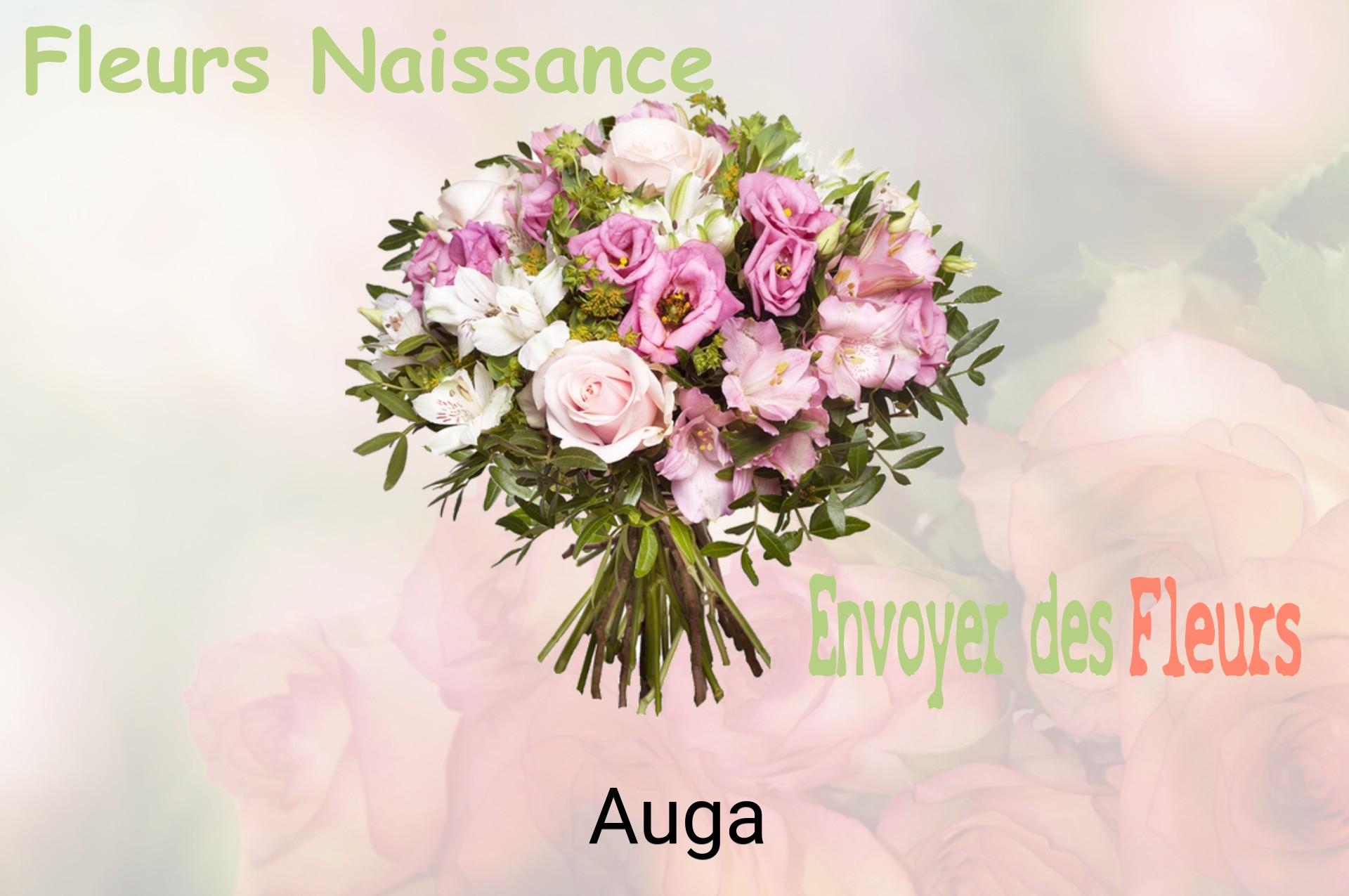 Bouquet de fleurs de naissance livré à Auga